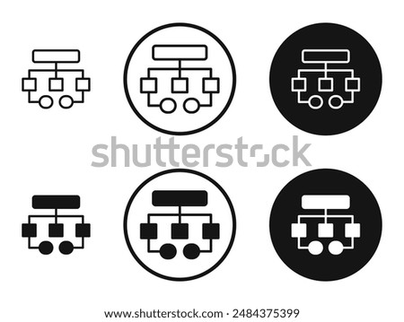 Sitemap outlined icon vector collection.