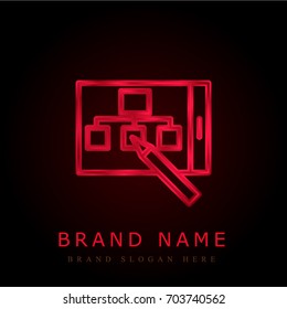 Sitemap red chromium metallic logo