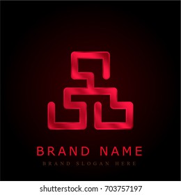 Sitemap red chromium metallic logo