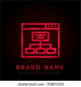 Sitemap red chromium metallic logo