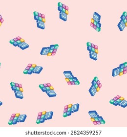 sitemap seo isometric seamless pattern. sitemap seo sign illustration