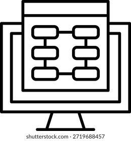Icono de Vector del mapa del sitio. Se puede utilizar para aplicaciones de impresión, móviles y de Web.