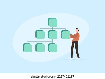 Sitemap vector illustration. Build and Submit website XML map with lists the URLs for a web site. SEO sitemap - search engine optimization business web page concept