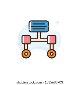 Sitemap vector illustration. Outline filled Seo & Web icons.