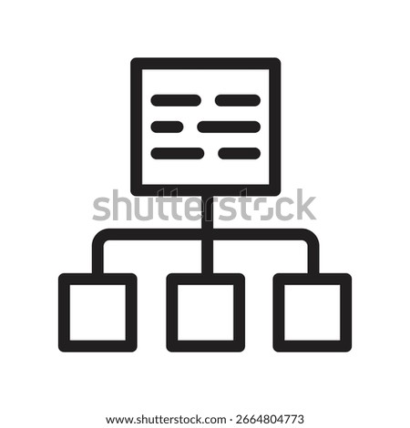 Sitemap  Vector Outline Icon. EPS 10 File 