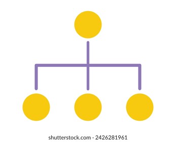 Sitemap web interface flat icon design on a white background