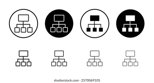 Sitemaps icon Outline vector for web ui