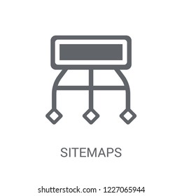 Sitemaps icon. Trendy Sitemaps logo concept on white background from Technology collection. Suitable for use on web apps, mobile apps and print media.