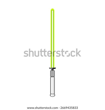 sith light saber cartoon. force blade, hilt crystal, plasma weapon sith light saber sign. isolated symbol vector illustration