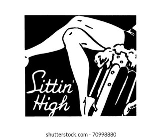 Sittin' High - Retro Ad Art Banner