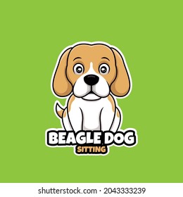 Logotipo de dibujos animados creativos de Beagle Dog