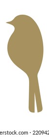 Sitting bird minimalistic fill icon