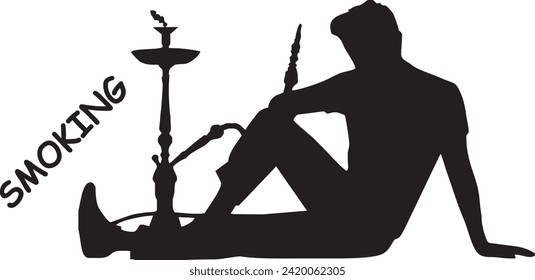 sitting boy shesha vector file