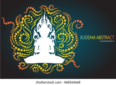 sitting buddha abstract tradition design