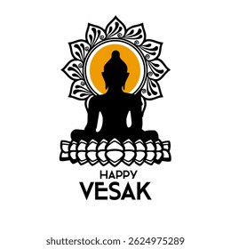 sitting buddha, happy vesak day, buddha vector, lotus design elements, buddhist spiritual art, vesak logo, buddha image, vesak design