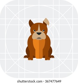 Sitting bulldog icon