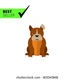 Sitting bulldog icon