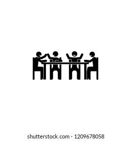 sitting business, happy icon. Element of sitting posture icon for mobile concept and web apps. Glyph business, happy icon can be used for web and mobile