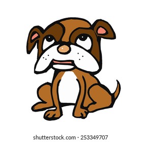 Sitting Cartoon Dog