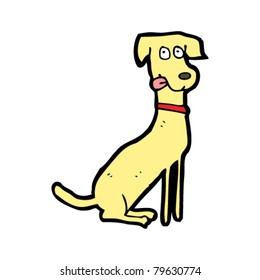 perro de caricatura sentado