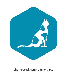 Sitting cat icon. Simple illustration of sitting cat vector icon for web design