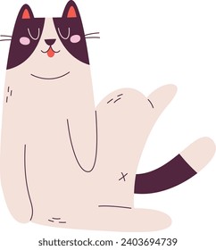 Sitting Cat Pet Vector Illustration