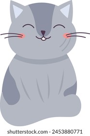 Sitting Cat Pet Vektorillustration