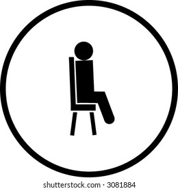 Sitting Chair Symbol Stock Vector (Royalty Free) 3081884 | Shutterstock