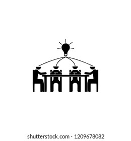 sitting company, idea icon. Element of sitting posture icon for mobile concept and web apps. Glyph company, idea icon can be used for web and mobile