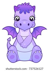 Sitting cute dragon
