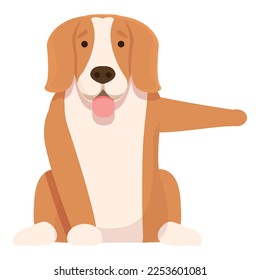 Sitting dog icon cartoon vector. Action canine. Pose run