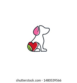 Sitting Dog Line Art Monoline Logo Templates