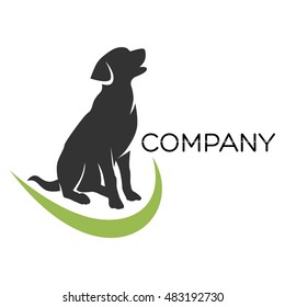 Sitting dog logo