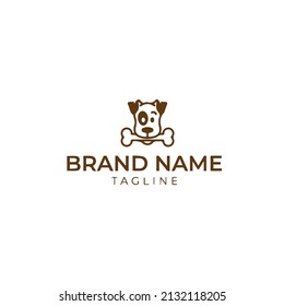 Sitting dog logo Royalty Free Vector dog concept white Vector