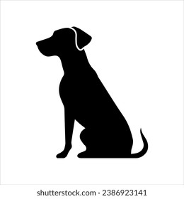 Icono de vector de silueta de perro
