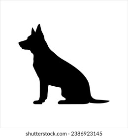 Icono de vector de silueta de perro