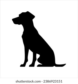 Icono de vector de silueta de perro