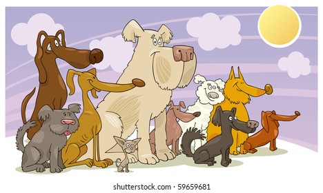 sitting dogs