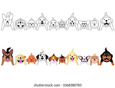 Little Pigs Border Set Stock Vector (Royalty Free) 1039306624