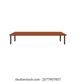 
sitting flat bench furniture vector illustration