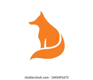 Sitting Fox Back View Vector