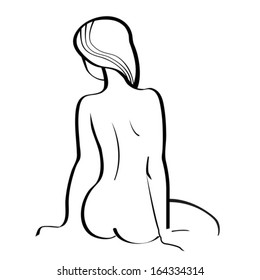 sitting girl