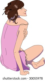 Sitting girl