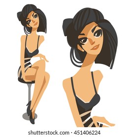 sitting girl