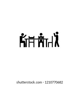 sitting greet colleagues icon. Element of sitting posture icon for mobile concept and web apps. Glyph company, hello icon can be used for web and mobile