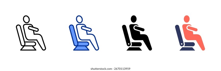 Sitting icon sheet colección de varios estilos