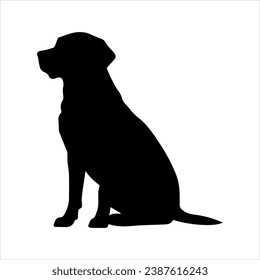 Sitting Labrador Retriever Vektorsilhouette