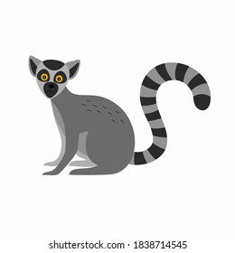 Sentado en un estilo plano sobre un fondo blanco. Ilustración del vector