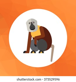 Sitting macaque icon