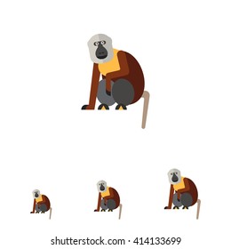 Sitting macaque icon